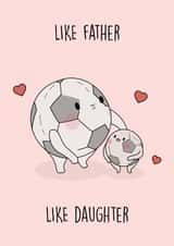 Father's day football card from daughter created by Rishi