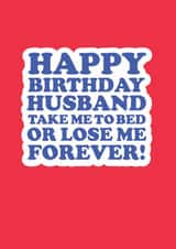 Husband cheeky birthday card created by The Boy and the Bear
