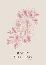 Floral happy birthday card created by Amy Rumble