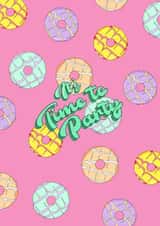 Time to Party Celebration Happy Birthday Party Ring  created by Tiny Tiger