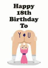 Rude 18th birthday card for her created by Studio Boketto