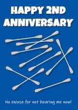 Cotton Ear Buds 2nd Anniversary Card created by @Cupsie's Creations