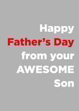 Happy Father's Day From Your Awesome Son Card created by Megan Claire