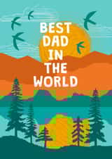 Mountain Landscape Dad, Father's Day Card created by @squiggleinthecity