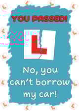 Funny congratulations on passing driving test card created by Jolly Ginger Cards