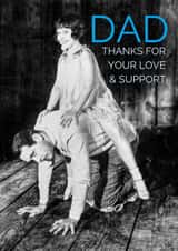 Father and daughter vintage photo card created by Love Gifts