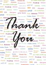 Multi Language Thank You Card created by Petkar-ds
