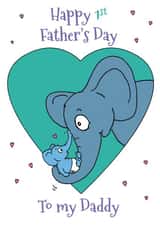 Cute elephant 1st father's day card created by Kat Willott