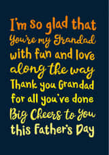 Big cheers to Grandad this Father's Day card created by The Typecast Gallery