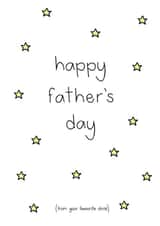 Favourite Child Father's Day A6 card created by Liv Groves Illustration
