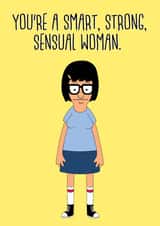 Tina Belcher / Bob's Burgers supportive card created by DBD Designs