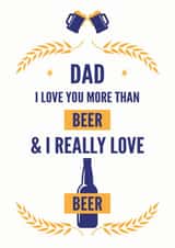 Beer Fathers Day Card / Dad Birthday Beer Card created by Hello Fridays Studio