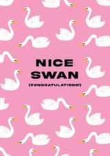 Nice Swan Congratulations Card created by El Smith 