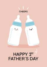 Cute Baby Bottle First Fathers Day Card created by ItsJessica