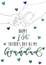 Cute 1st Fathers Day Card - Grandad - Happy 1st Father's Day As My Grandad created by The Amyverse