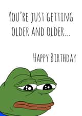 Pepe Meme Birthday Card created by Chloe Page