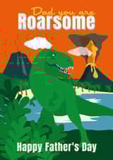 Dad you are roarsome. Happy Father's Day created by Cox a Doodle Doo