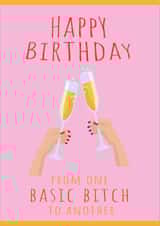 Basic Bitch Birthday card created by Cardigan Designs 