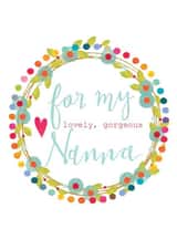 nanna card - flowers - for my nanna - pretty and traditional created by Kali Stileman