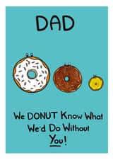 Donut Father's day/birthday card created by Meg Lillicrap Studio