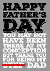 Thank you for being my Dad Father's day created by Blind Faith