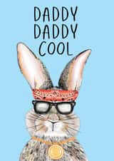Daddy Cool Funny Rabbit Father's Day Card created by Amy Florence Design
