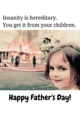 Father's Day Disaster Girl created by Pip Davis