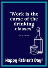 Curse of the drinking classes fathers day card created by Pip Davis