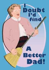 Mrs. Doubtfire themed Father's Day card created by Happy Rose