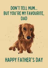 Dachshund Favourite Dad Card created by Cujo Creations
