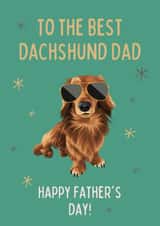 Best Dachshund Dad Father's Day Card created by Cujo Creations