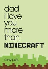 Funny Minecraft Gaming Fathers Day for Dad created by Mrs Best Paper Co.