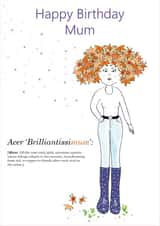 Happy Birthday Mum Acer Brilliantissimum Card created by Curly Girly