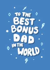 Best Bonus Dad In The World Card created by Thriftbox