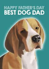 Best Dog Dad Beagle Father's Day Card created by Duckduckle Design