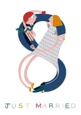 Infinity Married Couple - Cute illustrated card created by LMT