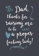 Proper lady Father's Day card created by Ginger Ink Design