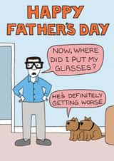 Forgetful Dad Father's Day Card created by Off The Leash Cartoons by Rupert Fawcett
