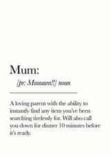 Classic Mum Definition created by Blueberry Unicorns