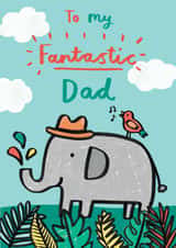 Fantastic Dad elephant Father's day card created by Jenny Seddon