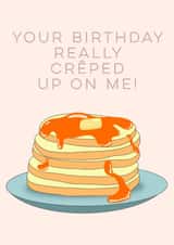 Pancake crêpe birthday card created by Jaime Talbot