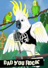 Rockatoo Dad You Rock card created by Charming Badger