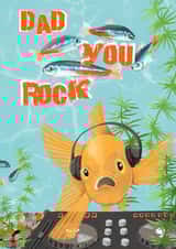 Hold your fins in the air-Dad you rock fathers day card created by Charming Badger