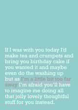 Long Distance - Birthday Card - Card For Loved One - Family - Bit Too Far Away created by The Right Lines