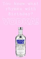 Vodka Birthday card created by MGA DIGITAL DESIGN