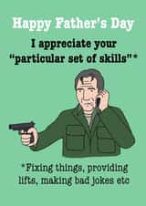 Liam Neeson Taken inspired Father's Day card created by Karentoons