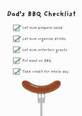 BBQ Checklist Father's Day Card created by byREX
