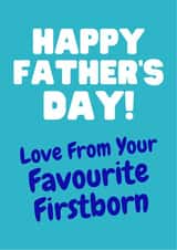 Happy Father's Day card from the firstborn created by Nice Try Cards