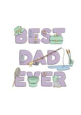 Best Dad Ever Fishing Card created by Kate Lanxon