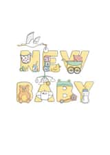 New Baby Lettering - Yellow created by Kate Lanxon